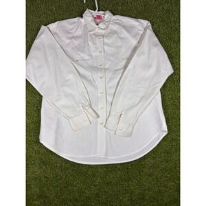 Cody James Western Cowboy Shirt Off White Long Sleeve Button Up Mens S